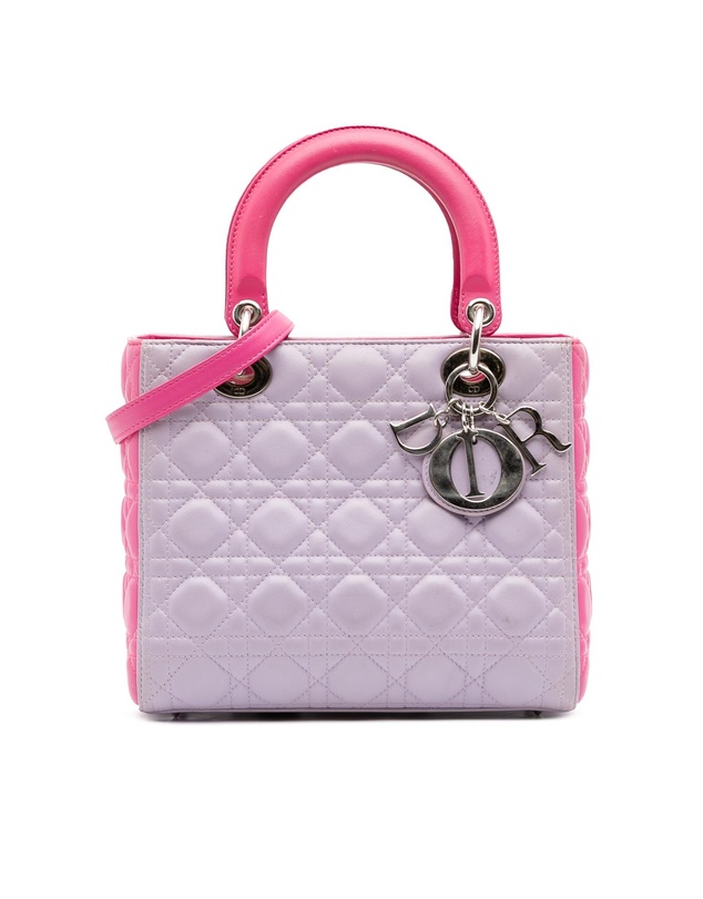 Pre-Loved by Azura Reborn - Pre-Loved Medium Bicolor Lambskin Cannage Lady Dior