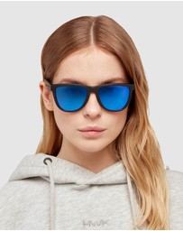 Hawkers Co - Polarized Dark Black Blue One Raw Sunglasses for Men and Women UV400