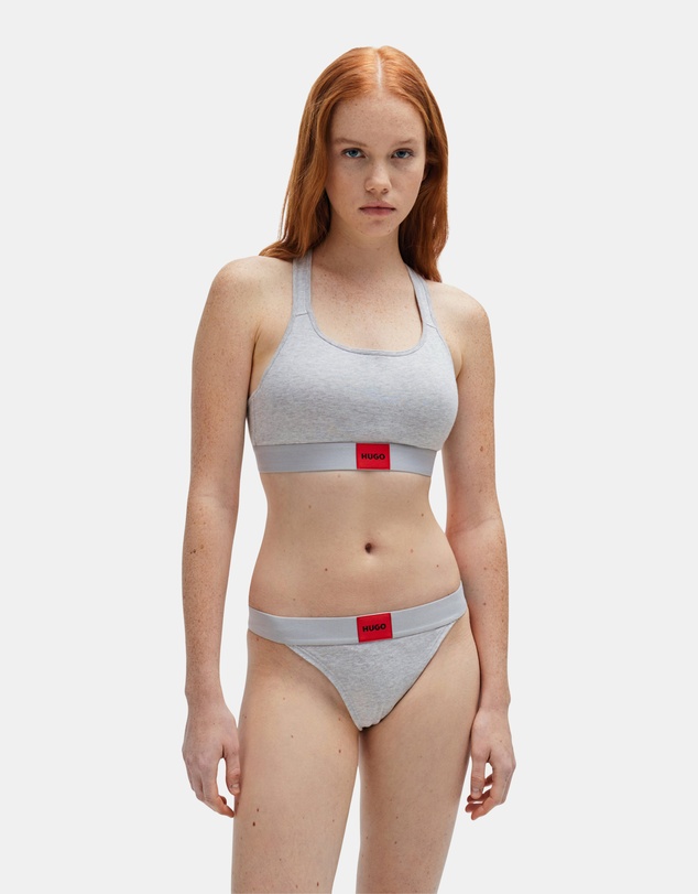 HUGO - Stretch-Cotton Logo Thong Briefs