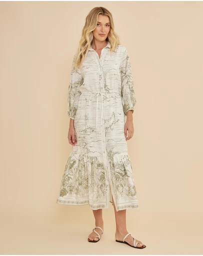 Amelius - Eden Collared Midi Dress