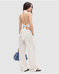 BDG By Urban Outfitters - Quinn Linen Halter Top