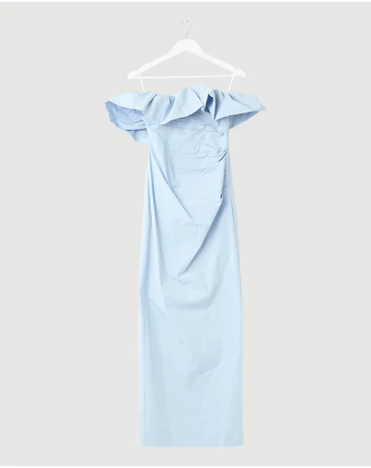 Revibe - Repaired Shona Joy Campbell Strapless Bubble Maxi Dress - AU 6