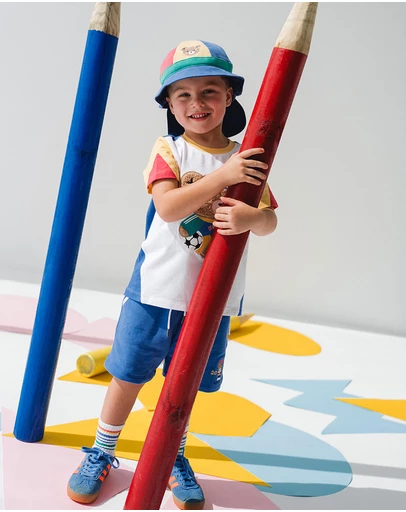 Huxbaby - Hux Back to Kinder Colour Block Hat - Babies-Kids
