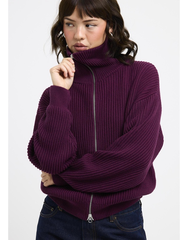 Subtitled - Ellie Double End Zip Longline Cardigan