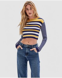 GUESS Originals - GUESS Originals Sophia Long Sleeve Ribbed Sweater