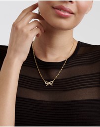Ted Baker - RIBAH: Crystal Ribbon Bow Pendant Necklace
