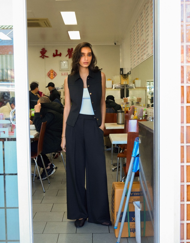 Forcast - Dolly Pleated Wide Leg Pants