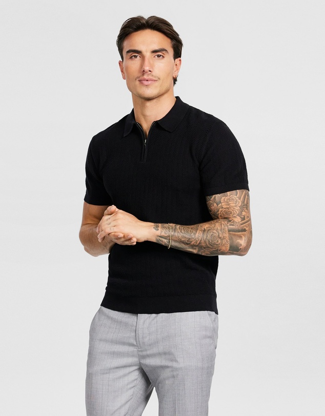 Tarocash - Darius Zip Knit Polo