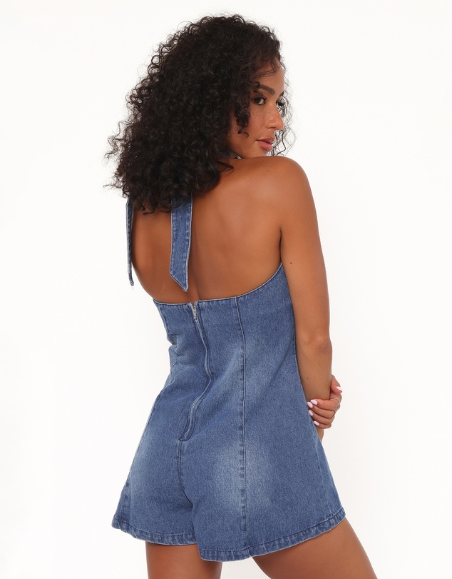 Petal & Pup - Paityn Denim Playsuit - Dark Wash