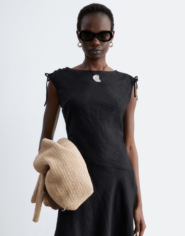 & Other Stories - Flared Linen Midi Dress
