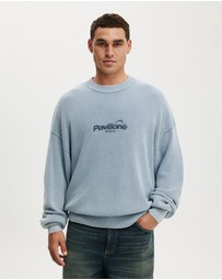 Cotton On - Washed Graphic Crew Knit