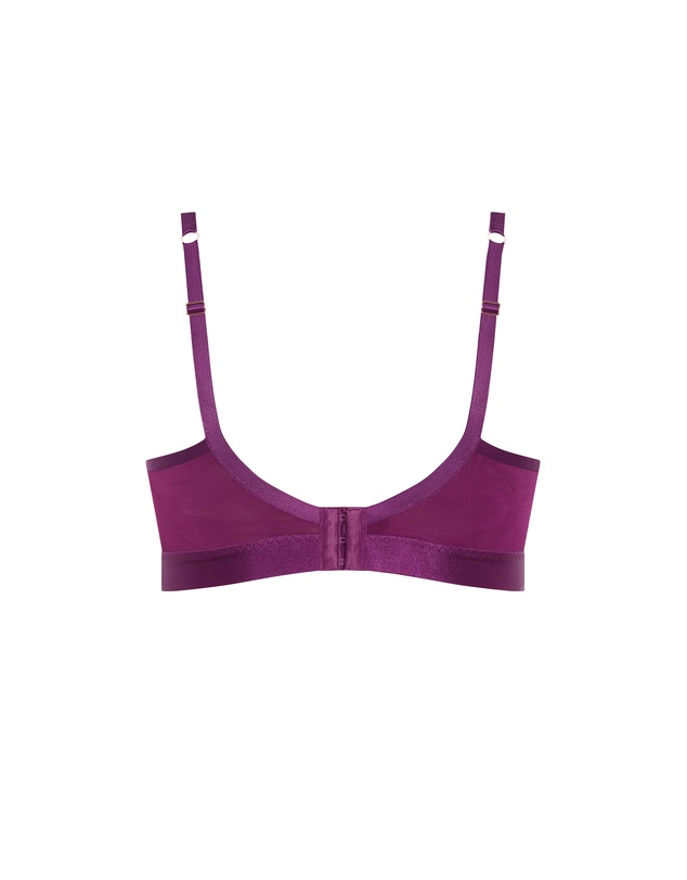 City Chic - Onyx Longline Contour Bra - Purple Iris