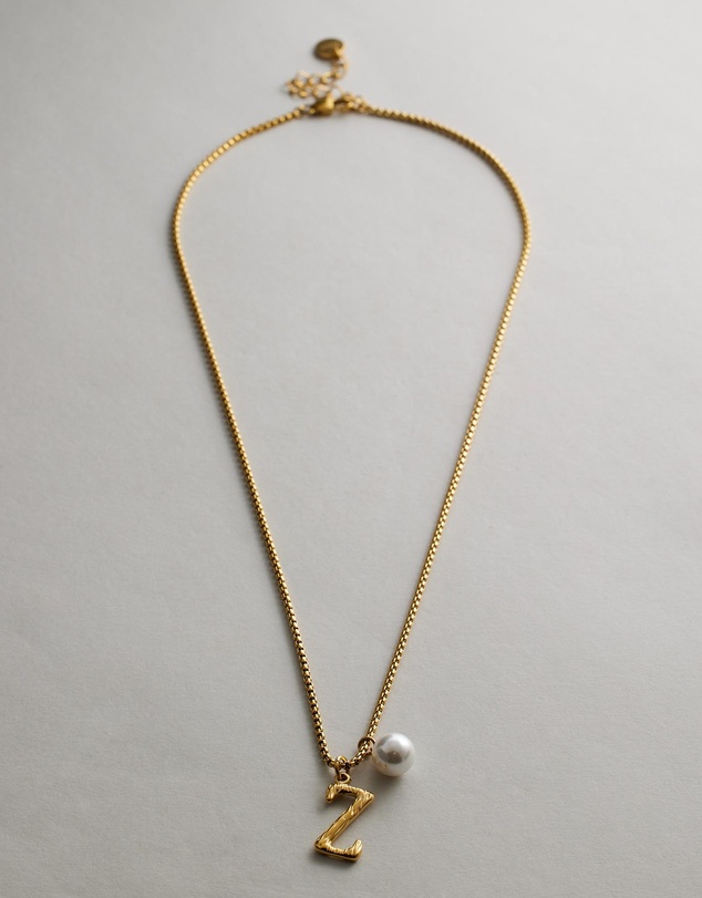 Zahar - Pearl Letter Z Necklace