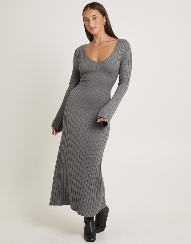 Subtitled - Sophie Long Sleeve Rib Knit Dress
