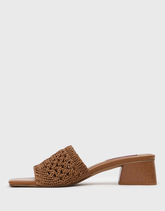 Betts - Holly Woven Block Heel Mules