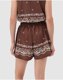 Oroton - Floral Bandana Shorts