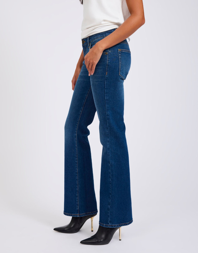 ONE TEASPOON - Alice Low Waist Bootcut Denim Jeans - Indigo Blue