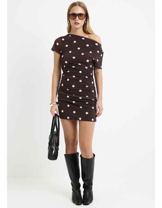 Alice In The Eve - Mila Spot Mesh Mini Dress