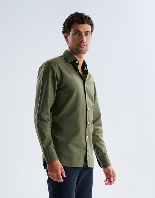 3 Wise Men - 3 Wise Men Whitsun Green Linen Shirt
