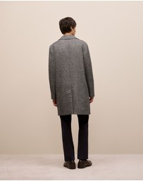 Trenery - Italian Wool Blend Longline Coat in Charcoal