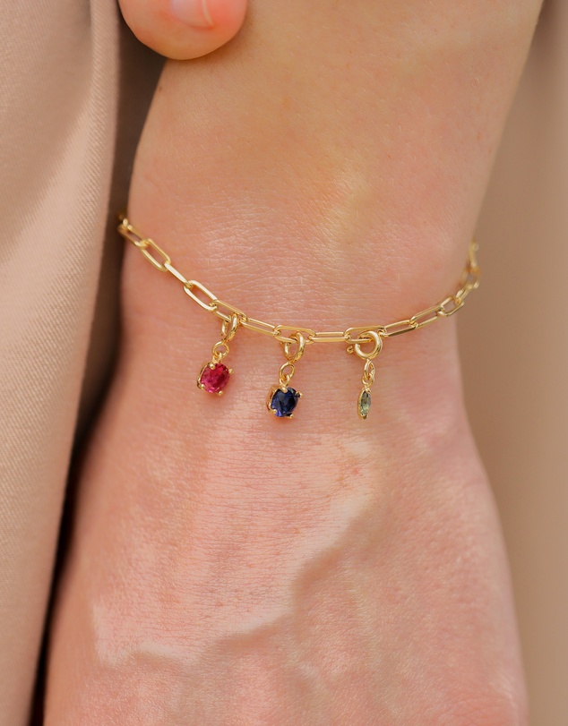 Elli Jewelry - Bracelet Tourmaline Square 925 Sterling Silver