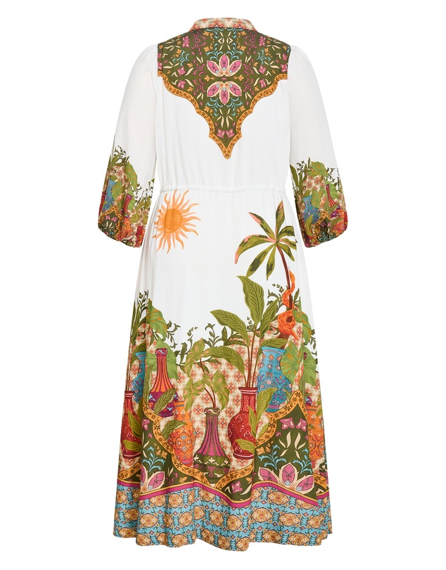 City Chic - Plus size Fools Paradise Print Maxi Dress - ivory