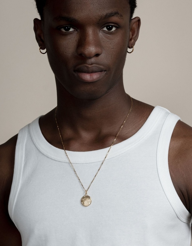 Dower & Hall - Men's One World Talisman Necklace In Gold Vermeil
