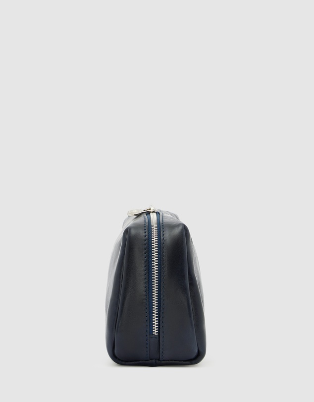 Republic of Florence - The Otto Blue Leather Dopp Kit