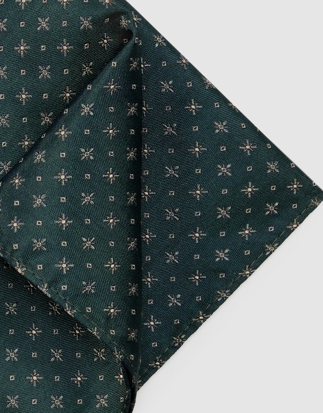 Politix - Geo Jacquard Silk Pocket Square
