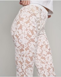 Love and Nostalgia - Courtney Lace Pant - White