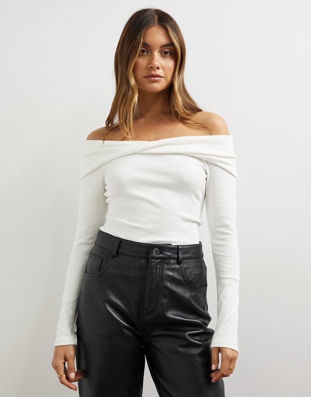 Minima Esenciales - Alita Off Shoulder Jersey Top