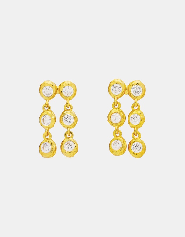 Amber Sceats - Toulouse Earrings in Crystal