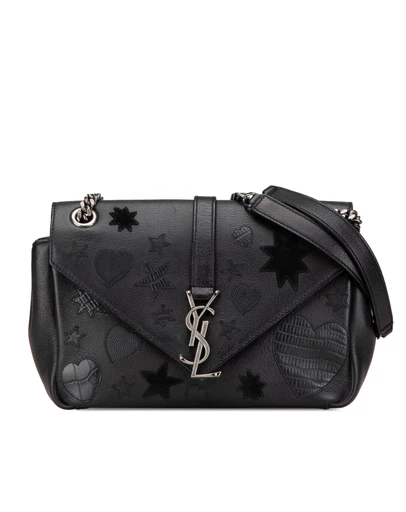 Pre-Loved by Azura Reborn - Pre-Loved Medium Monogram Heart Patchwork Chain Wallet