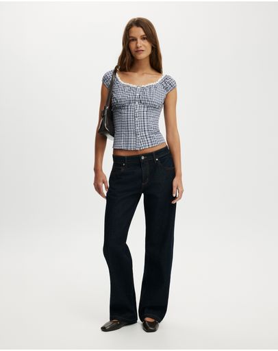 Harri Micro Check Navy
