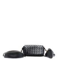 Pre-Loved by Azura Reborn - Pre-Loved Nappa Intrecciato Pouch On Strap Crossbody