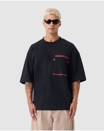 Zanerobe - Stacked Flow Tee Black