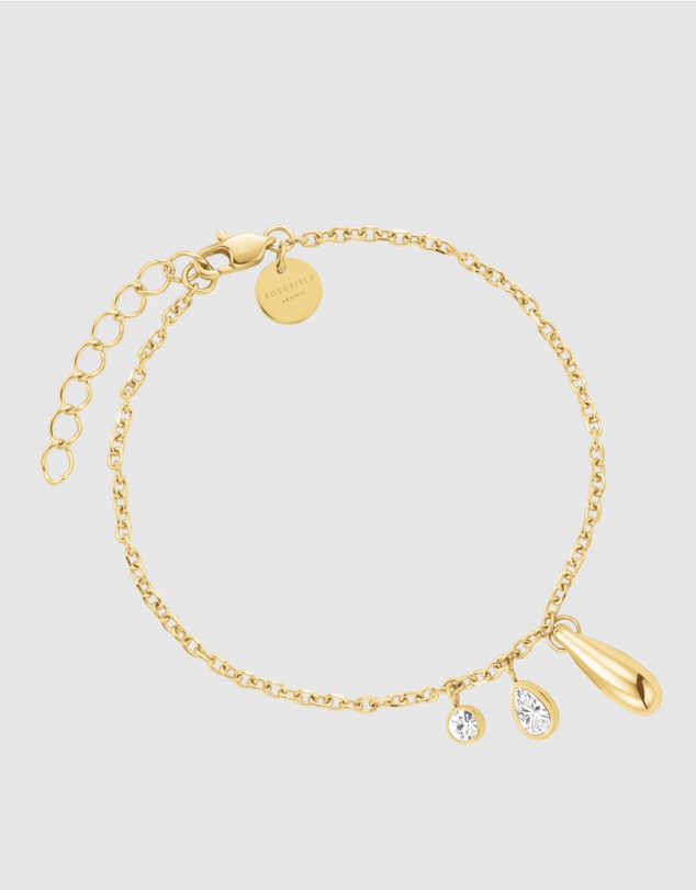 Rosefield - Bold Solitaire Charms Gold-Tone Bracelet