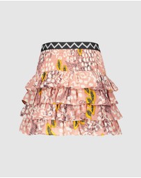 Like FLO - Papaya AOP Ruffle Skirt - Kids-Teens
