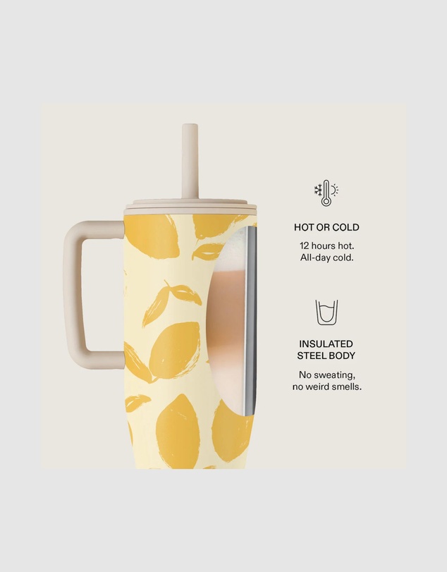 Burga - Burga Leakproof Tumbler 1.2L Insulated Lemon Tart