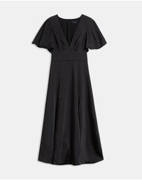 Ted Baker - Immie Satin Midi Dress With Cape Sleeve