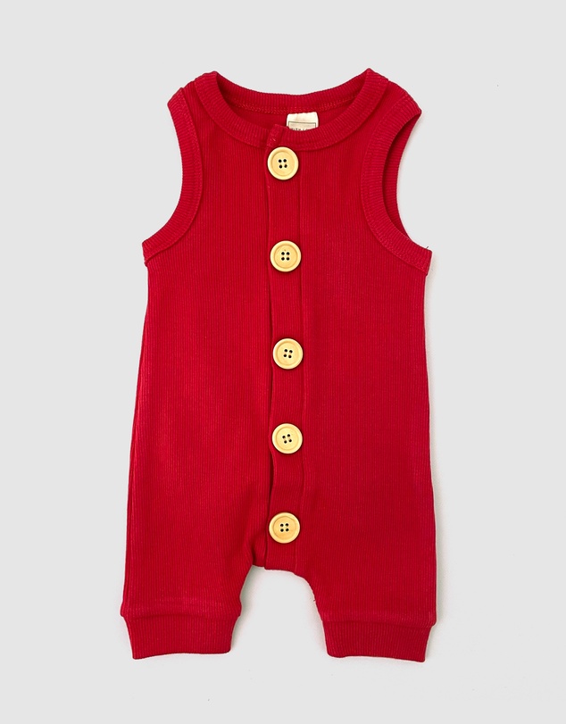 WITH LOVE FOR KIDS - BASICS Ribbed Romper - Babies
