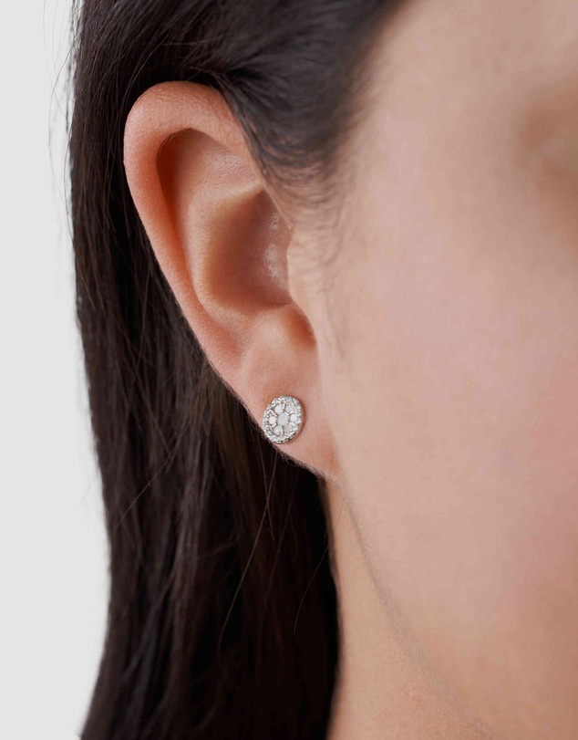 Fossil - Sterling Silver-Tone Earring