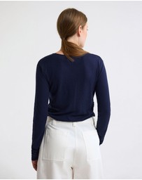 Oxford - Daria Wrap Front Knitted Top