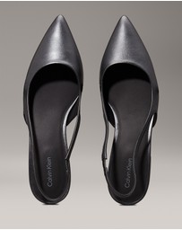 Calvin Klein - Leather Slingback Ballerinas