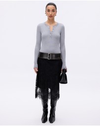 Minima Esenciales - Wren Merino Wool Rib Knit Top
