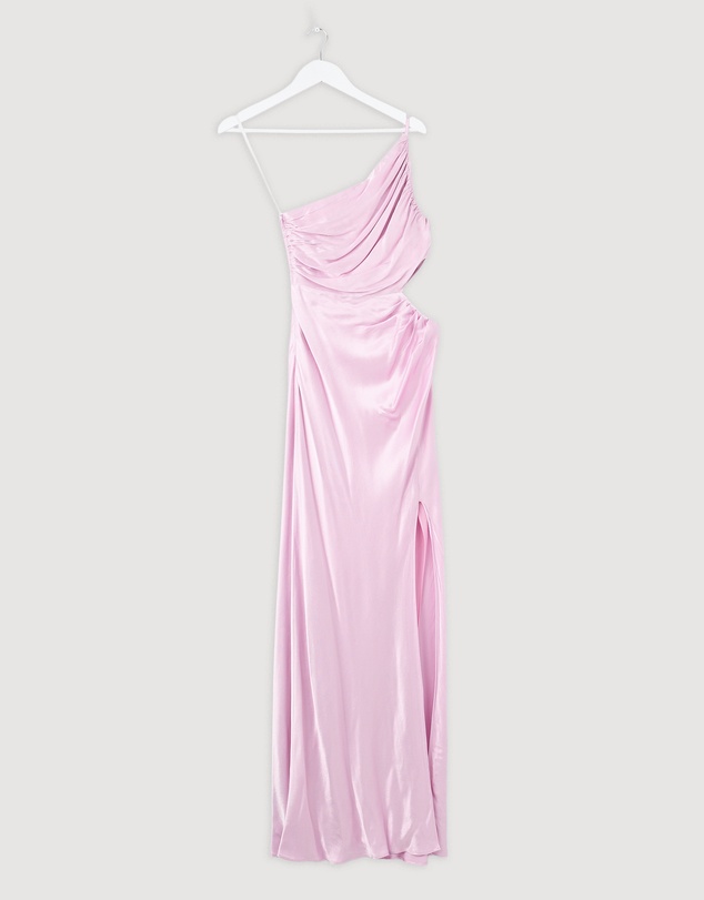 Revibe - Repaired Shona Joy La Lune Asymmetrical Gathered Maxi Dress - AU 6