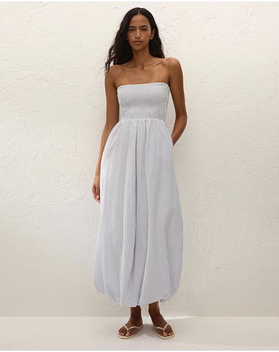 Carmen Stripe & Light Blue White