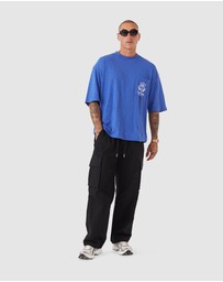 Zanerobe - Crest Slub Flow Tee Cobalt Blue