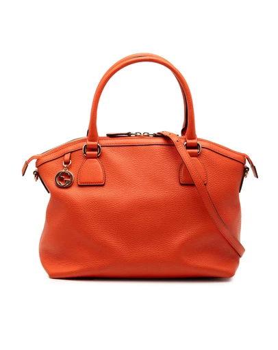 Pre-Loved by Azura Reborn - Pre-Loved Medium Leather GG Charm Dome Satchel