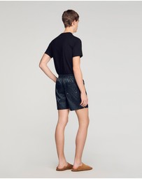 Sandro - Squarecross Jacquard Mdc Swim Shorts